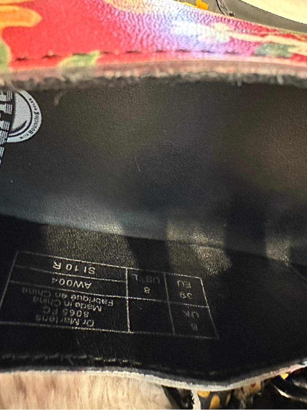 Dr. Marten 8065 Mary Jane Platform Shoes - Black/Multicolor, NIB, Size 39 (US 8) - Picture 6 of 8